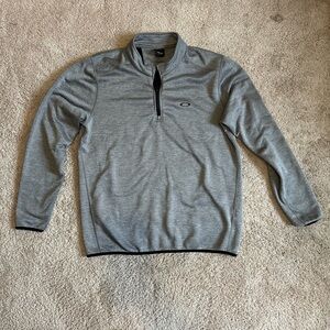 Gray Oakley Quarter-Zip Sweater